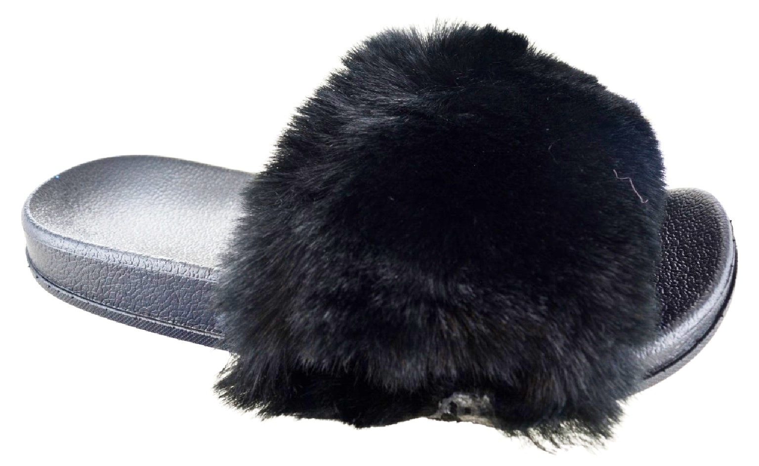 fur slide on slippers